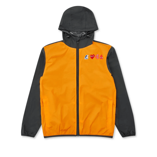 CDG-K-Way-Zip-Jacket-OrangeBlack.png CDG K-Way Zip Jacket Orange/Black - Image 1