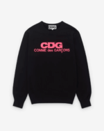 CDG Pink Logo Sweatshirt Black
