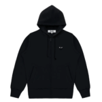 Cdg Play Big Heart Zip Hoodie (Black)