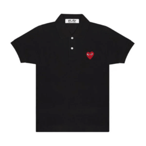 CDG Play Polo Red Emblem (Black)