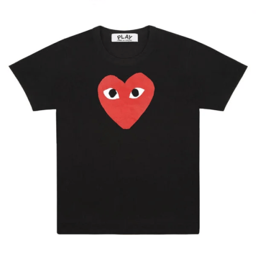 CDG-Play-T-Shirt-Large-Red-Heart.png CDG Play T-Shirt Large Red Heart - Image 1