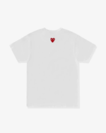 CDG Play Unisex Reverse Red Heart T-Shirt White