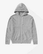 CDG Play Unisex Reverse Red Heart Zip Hooded Grey - Image 2