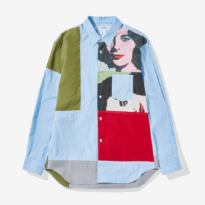 CDG Shirt Andy Warhol Men’s Cotton Stripe Shirt Print K-2