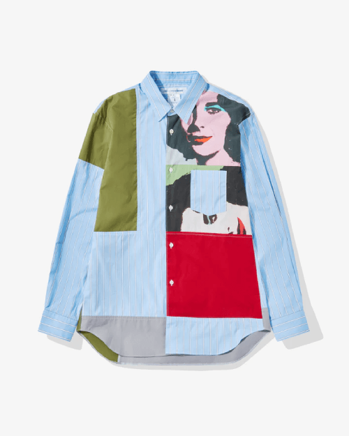 CDG-SHIRT-Andy-Warhol-Mens-Cotton-Stripe-Shirt-Print-K-2.png CDG Shirt Andy Warhol Men’s Cotton Stripe Shirt Print K-2 - Image 1