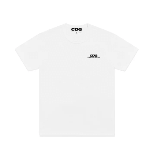 CDG-Small-Logo-T-Shirt-White.png CDG Small Logo T-Shirt White - Image 1
