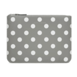 CDG Wallet Polka Dot Printed Zip Pouch Grey SA5100PD