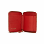 CDG Wallet Polka Dots Printed Full Zip Around Wallet Red SA2100PD - Image 2