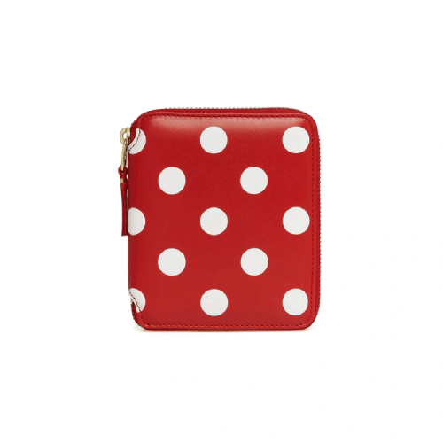 CDG-Wallet-Polka-Dots-Printed-Full-Zip-Around-Wallet-Red-SA2100PD.png CDG Wallet Polka Dots Printed Full Zip Around Wallet Red SA2100PD - Image 1