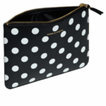 CDG Wallet Wallet Polka Dot Printed Zip Pouch Black SA5100PD - Image 2