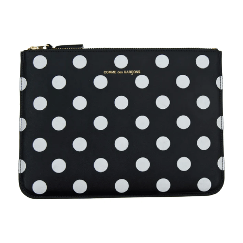 CDG-Wallet-Wallet-Polka-Dot-Printed-Zip-Pouch-Black-SA5100PD.png CDG Wallet Wallet Polka Dot Printed Zip Pouch Black SA5100PD - Image 1