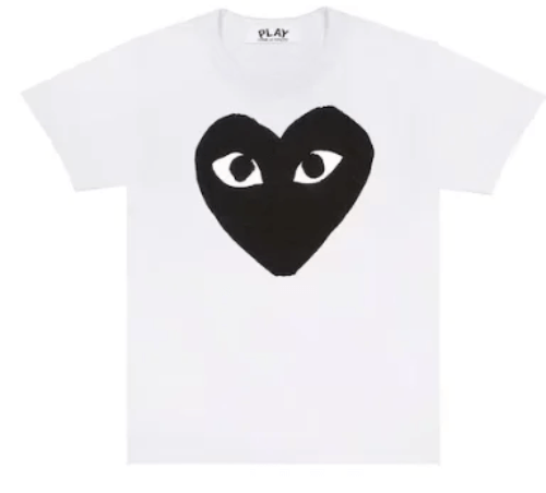 Comme-Des-Garcons-Play-Black-Heart-T-Shirt-White.png Comme Des Garcons Play Black Heart T-Shirt White - Image 1