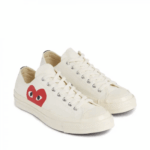 Comme Des Garcons White Converse Low Top - Image 2