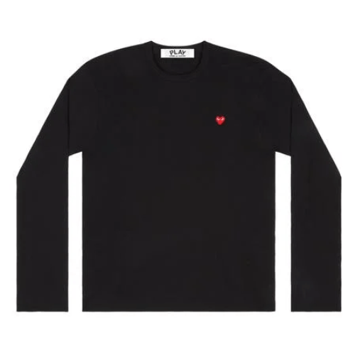 Play-Comme-des-Garcons-Small-Red-Heart-Long-Sleeve-Black.png Play Comme des Garçons Small Red Heart Long Sleeve (Black) - Image 1