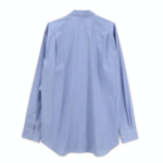 Cdg Stripe Contrast Shirt with Frill Placket - Blue - Image 2